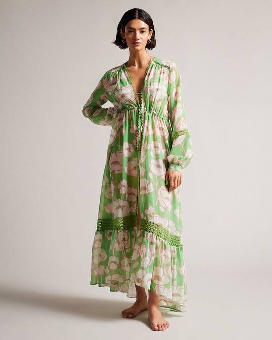 Abbigliamento Da Mare Ted Baker Elisiia Donna Verdi | QXGIL1026