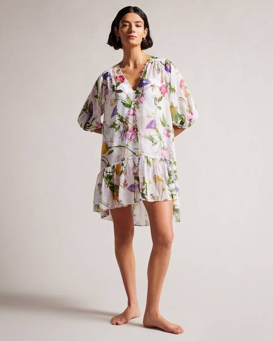 Abbigliamento Da Mare Ted Baker Rosmryy Donna Bianche | FEGKO5290