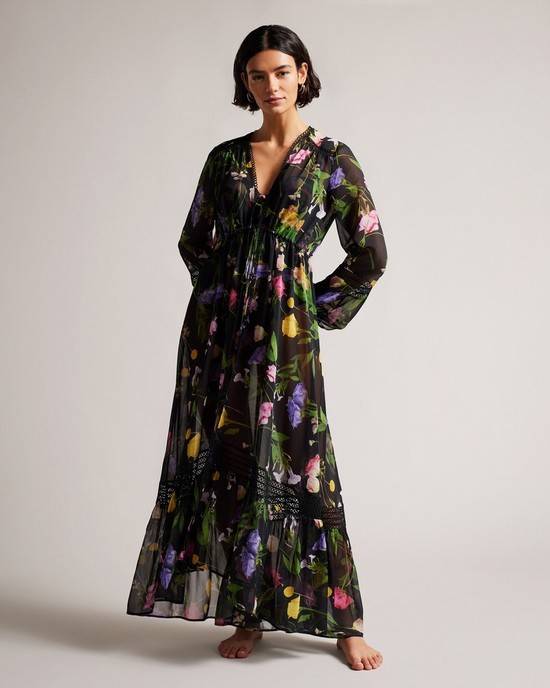 Abbigliamento Da Mare Ted Baker Zennie Donna Nere | EKRNL6398