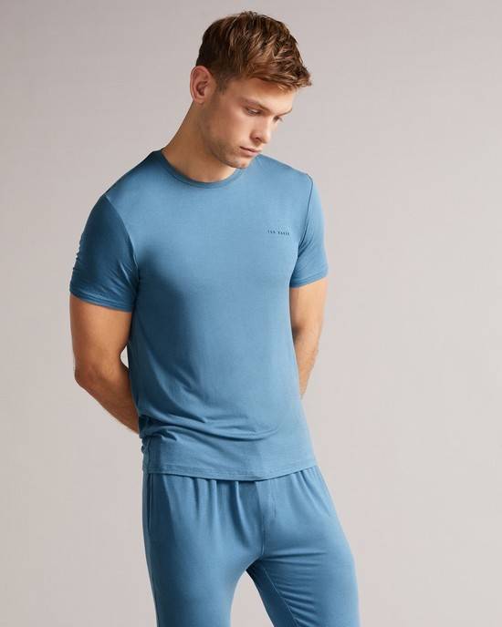Abbigliamento Da Notte Ted Baker Crowwe Uomo Blu | KADOV5713