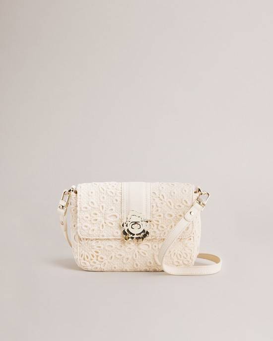 Borse A Tracolla Ted Baker Floreti Donna Bianche | JDCLM3015