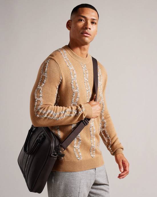 Borse Per Documenti Ted Baker Waymon Uomo Marroni Cioccolato | EMXSZ1549