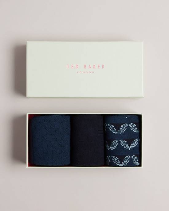 Calzini Ted Baker Navypak Uomo Blu Marino Nere | VLIQS9408