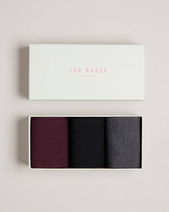 Calzini Ted Baker Prezzie Uomo Nere Rosse Grigie | SMZER4279