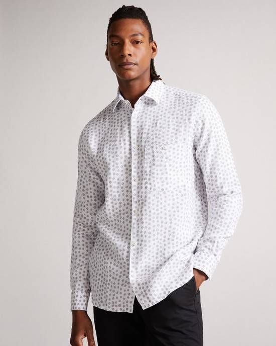 Camicie Ted Baker Aillon Uomo Grigie | UNVMP2981