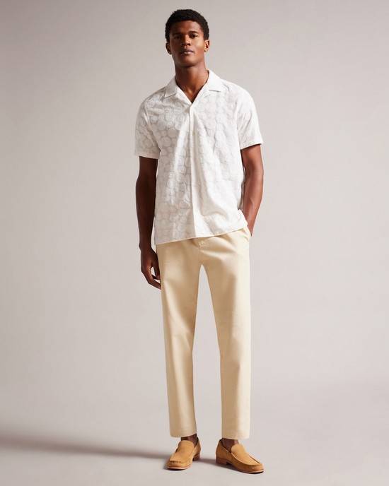 Camicie Ted Baker Allbury Uomo Bianche | WYGOZ9587
