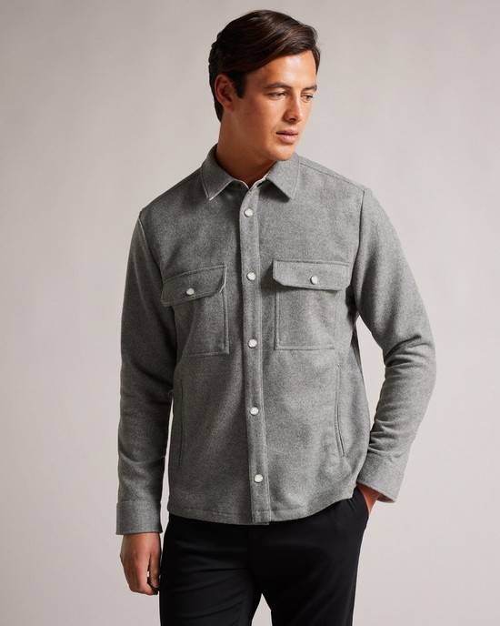 Camicie Ted Baker Anderby Uomo Grigie | XABHF6408