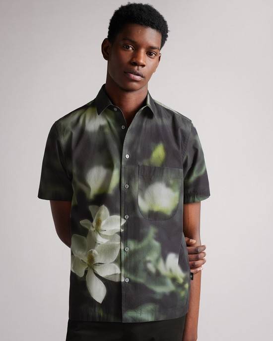 Camicie Ted Baker Campbl Uomo Nere | JMBCI8356