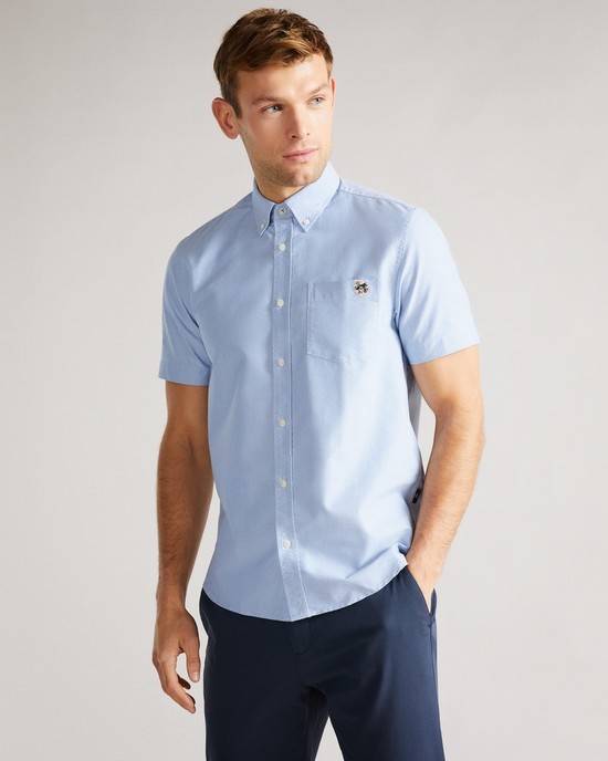 Camicie Ted Baker Capsho Uomo Blu | TQUIM6230