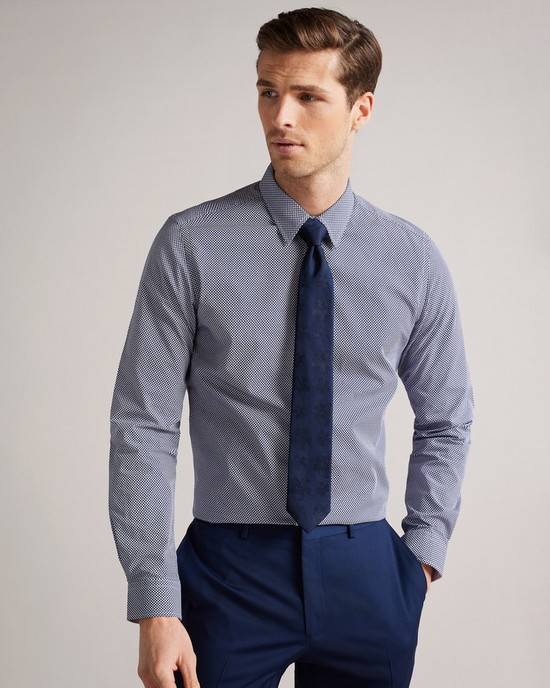 Camicie Ted Baker Eppinss Uomo Blu Marino | JNIHT2308