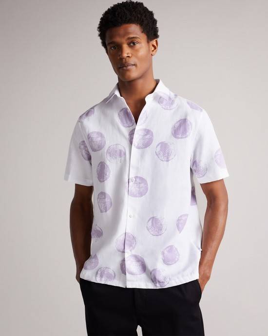 Camicie Ted Baker Gophir Uomo Bianche | KGTBM7368