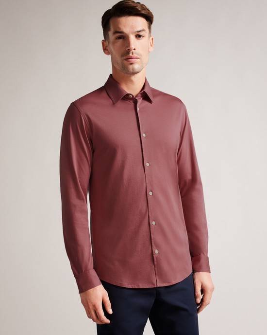 Camicie Ted Baker Marros Uomo Rosa | UXBOP3285