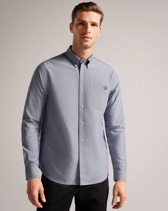Camicie Ted Baker Paplet Uomo Nere | BQXEI6097