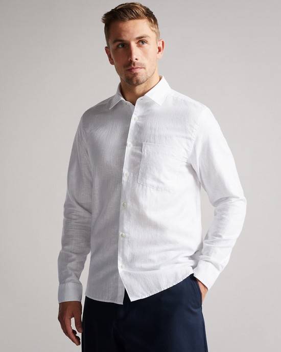 Camicie Ted Baker Remark Uomo Bianche | LIXJB6012