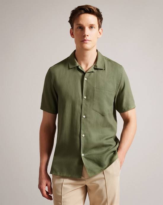 Camicie Ted Baker Wesland Uomo Verde Oliva | RTXIW5310