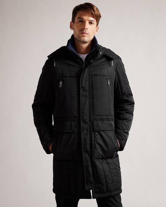 Cappotti Ted Baker Skegby Uomo Nere | JGUCK5023