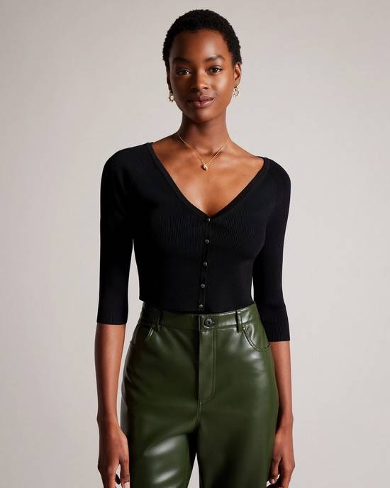 Cardigan Ted Baker Casela Donna Nere | QDRMV1748