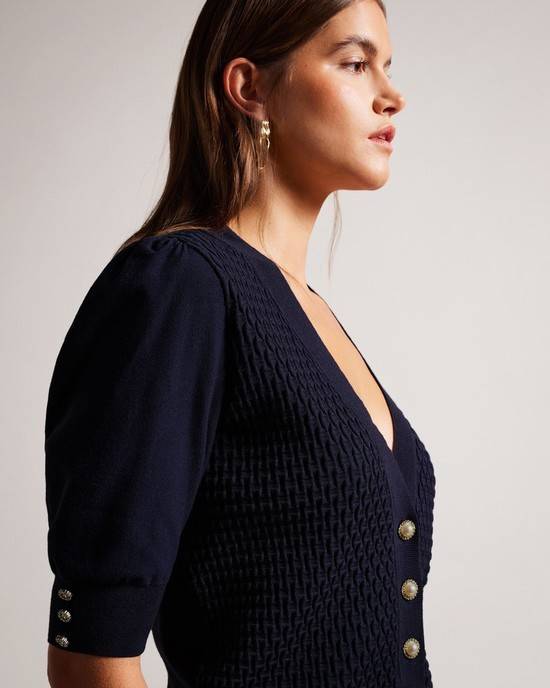 Cardigan Ted Baker Charess Donna Blu Scuro | UKCDN4982