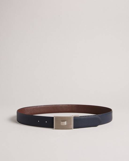 Cinture Ted Baker Aydon Uomo Blu Marino | CJTSG6739