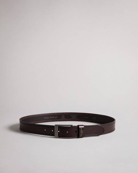 Cinture Ted Baker Crikitt Uomo Cioccolato | RXULS0526