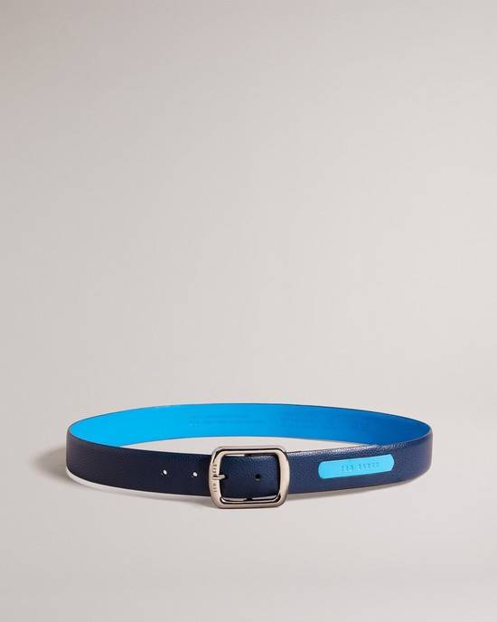 Cinture Ted Baker Jaims Uomo Blu Marino | WYBNM4590