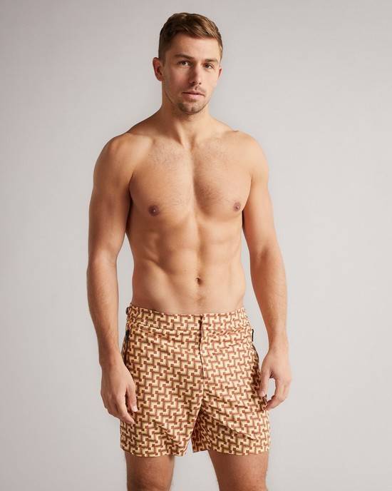 Costumi Da Bagno Ted Baker Harlley Uomo Arancioni Scuro | NBWKJ0328