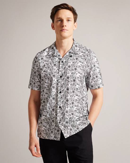 Costumi Da Bagno Ted Baker Mulben Uomo Bianche | FYEXQ2593