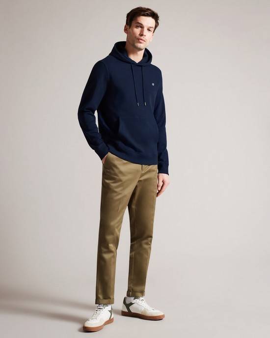 Felpa Con Cappuccio Ted Baker Mayall Uomo Blu Marino | DGRBW0251