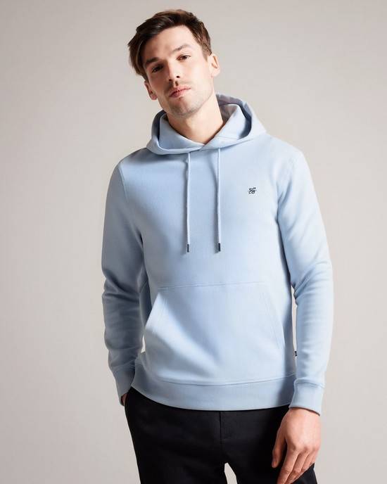 Felpa Con Cappuccio Ted Baker Mayall Uomo Blu | OHLUR2417