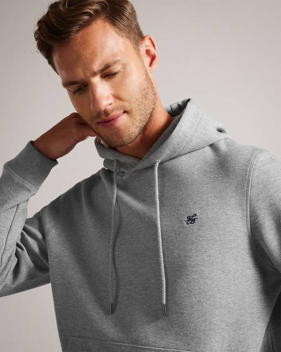 Felpa Con Cappuccio Ted Baker Mayall Uomo Grigie | YVZXC0825