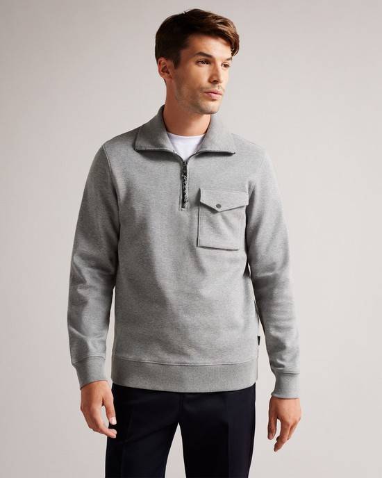 Felpe Ted Baker Ecos Uomo Grigie | XHQJG2631