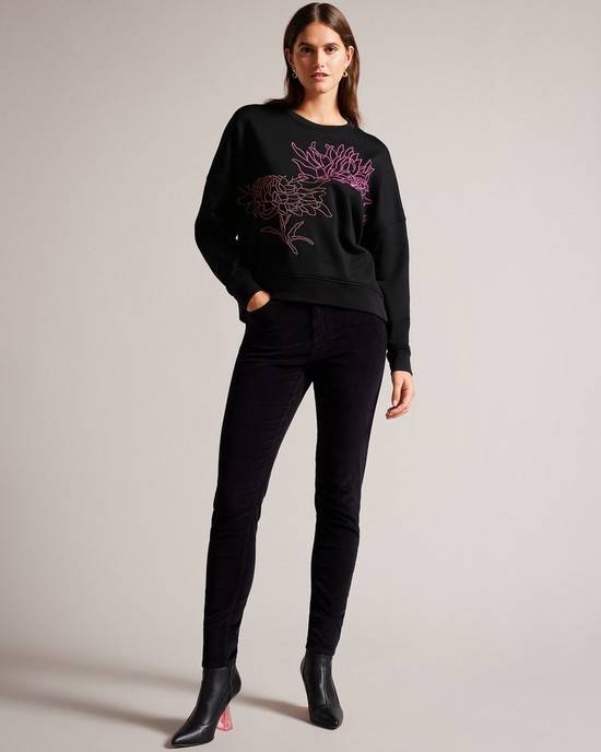 Felpe Ted Baker Genno Donna Nere | AGNZY2138