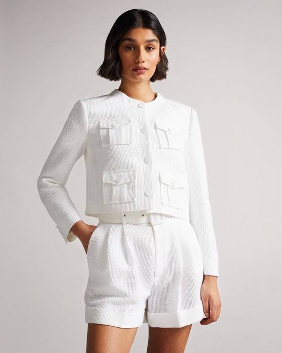 Giacca Ted Baker Alera Donna Bianche | TLUWJ3489
