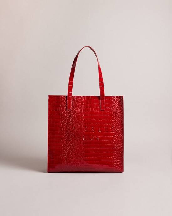 Icona Borse Ted Baker Croccon Donna Rosse | DRCVH1275