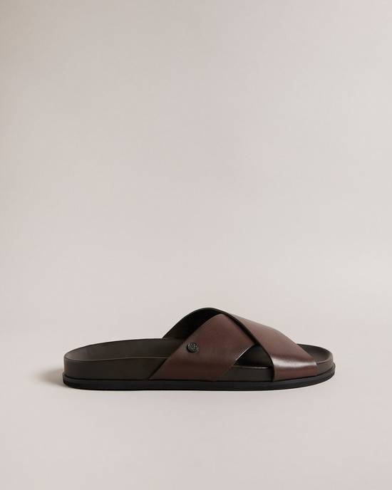 Infradito Ted Baker Oscarr Uomo Marroni | MOJSH9734