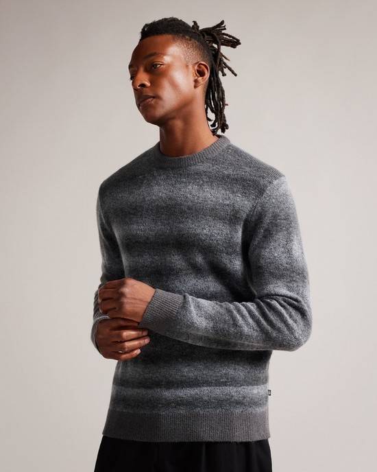 Jumpers Ted Baker Abulti Uomo Grigie Chiaro | QZGAF5037