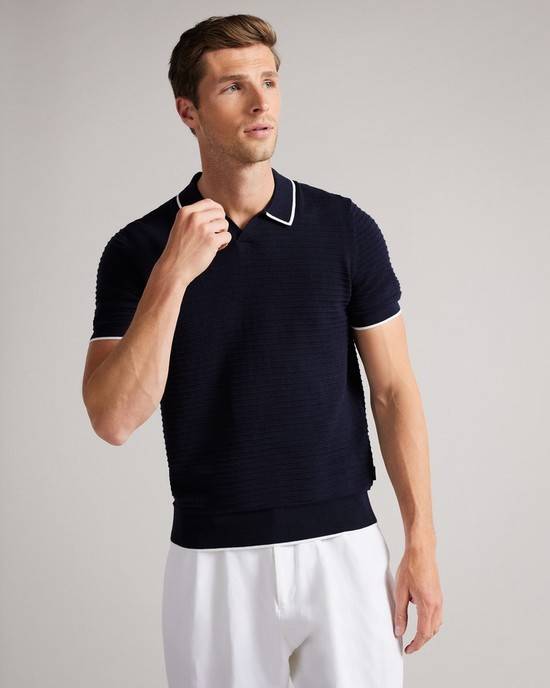 Jumpers Ted Baker Durdle Uomo Blu Marino | KUQDC0583