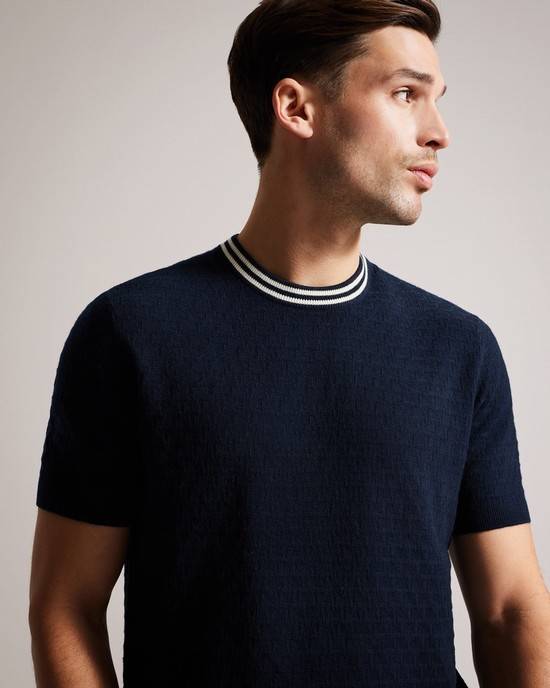 Jumpers Ted Baker Hanam Uomo Blu Marino | UIYCJ1583