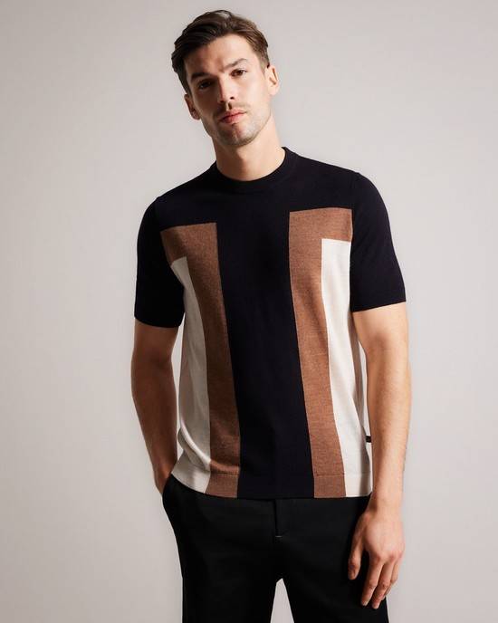 Jumpers Ted Baker Navia Uomo Blu Marino | MWQCH2536