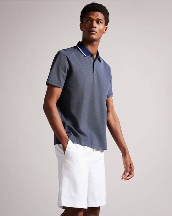 Magliette Polo Ted Baker Arts Uomo Blu Marino | WKYLP7502