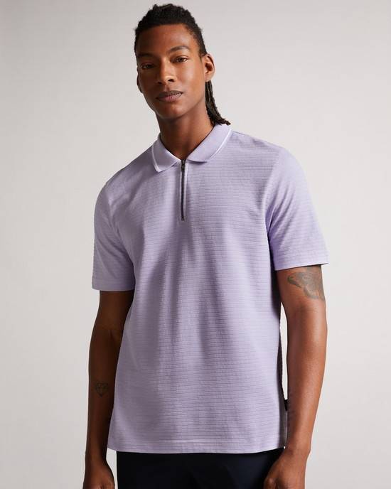 Magliette Polo Ted Baker Buer Uomo Viola Chiaro | DLZXC6825