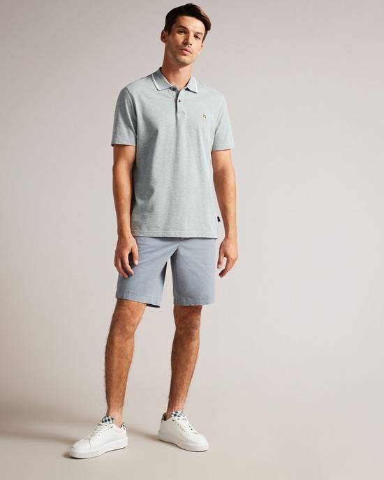 Magliette Polo Ted Baker Camdn Uomo Grigie Chiaro | WZKHY0756