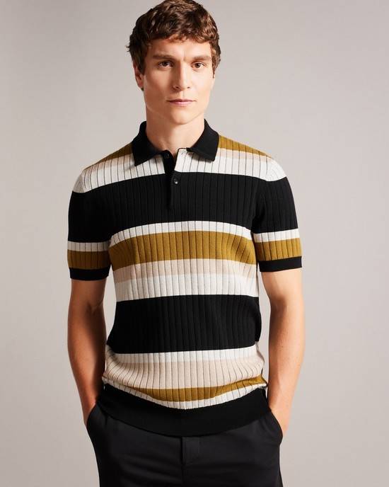 Magliette Polo Ted Baker Confer Uomo Beige | LWQSV6309