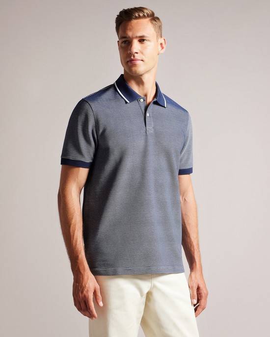 Magliette Polo Ted Baker Ellerby Uomo Blu Marino | UGYPX5948