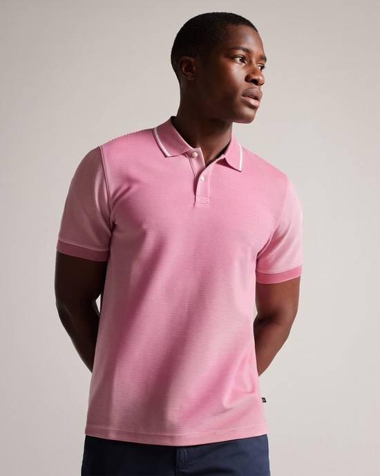 Magliette Polo Ted Baker Ellerby Uomo Rosa | YDNWX1703