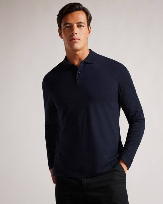 Magliette Polo Ted Baker Enio Uomo Blu Marino Blu | WXLYV6497