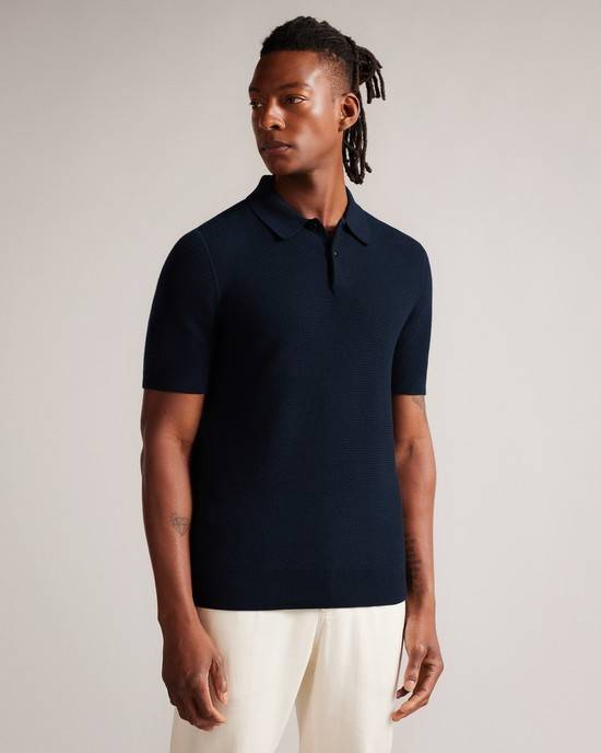 Magliette Polo Ted Baker Imago Uomo Blu Marino | OPHDX5932