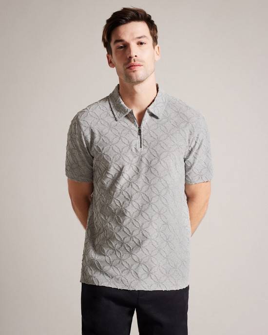 Magliette Polo Ted Baker Maroc Uomo Grigie | XULSH6932