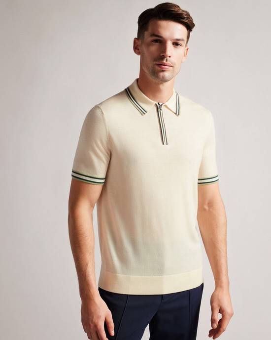 Magliette Polo Ted Baker Pierrot Uomo Bianche | CKISH7915