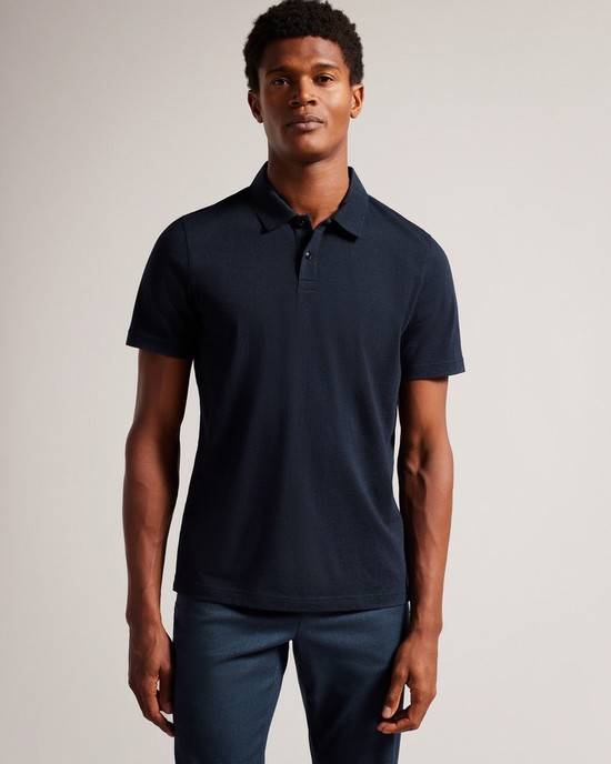 Magliette Polo Ted Baker Polsden Uomo Blu Marino Blu | DANHQ7461